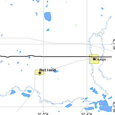 Zip code 58067 close-up map