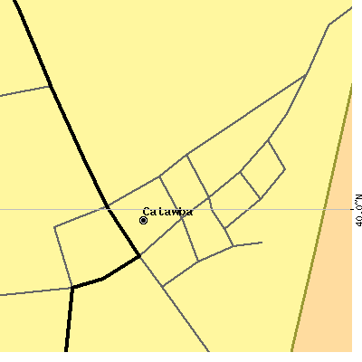 Zip code 43010 close-up map