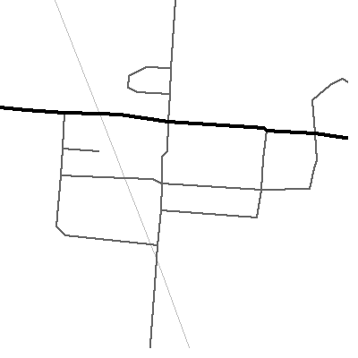 Zip code 43070 close-up map