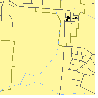 Zip code 43109 close-up map