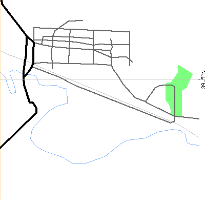 Zip code 43111 close-up map