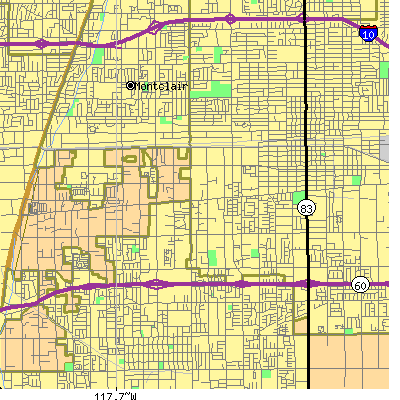 Zip code 91762 close-up map