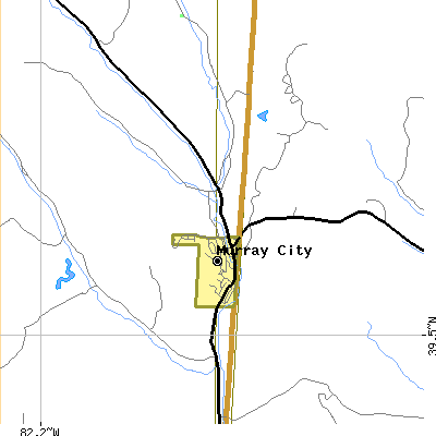 Zip code 43144 close-up map