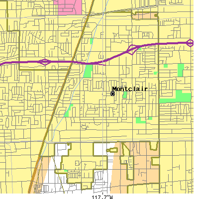 Zip code 91763 close-up map