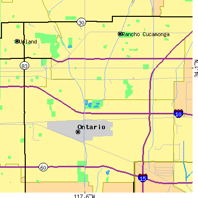 Zip code 91764 close-up map