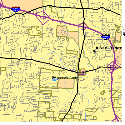 Zip code 43231 close-up map