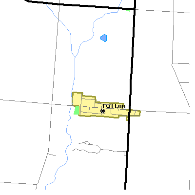 Zip code 43321 close-up map