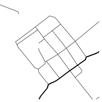 Zip code 43336 close-up map
