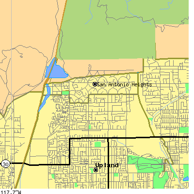 Zip code 91784 close-up map