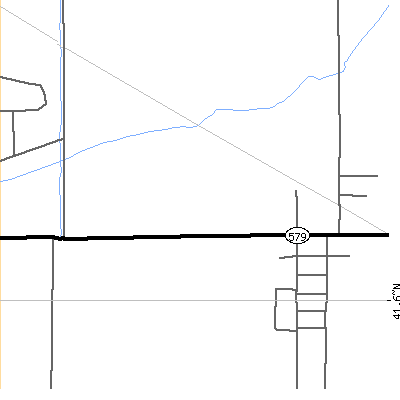 Zip code 43468 close-up map