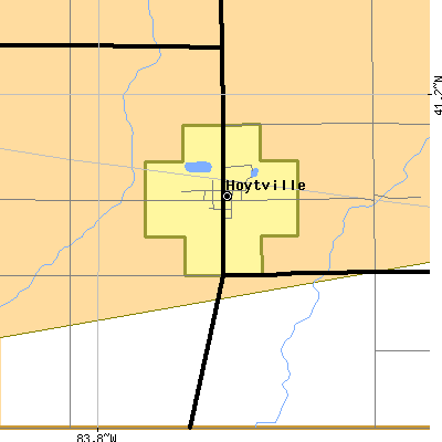 Zip code 43529 close-up map