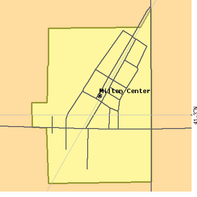 Zip code 43541 close-up map