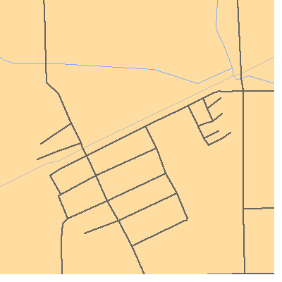 Zip code 43547 close-up map