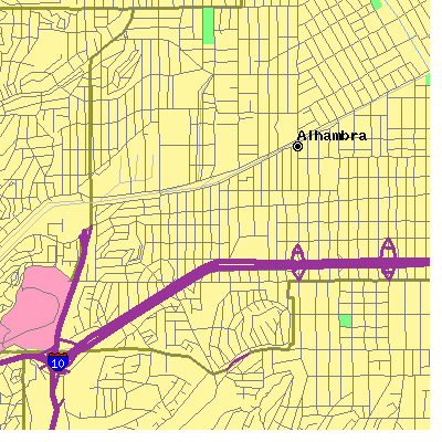 Zip code 91803 close-up map
