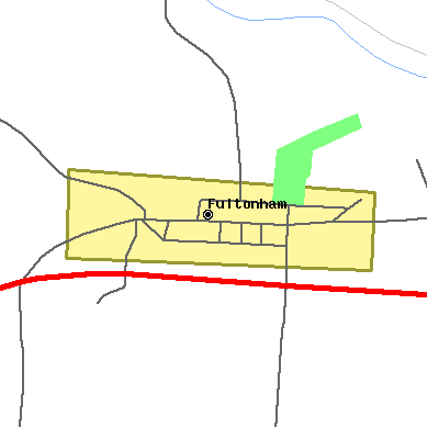 Zip code 43738 close-up map