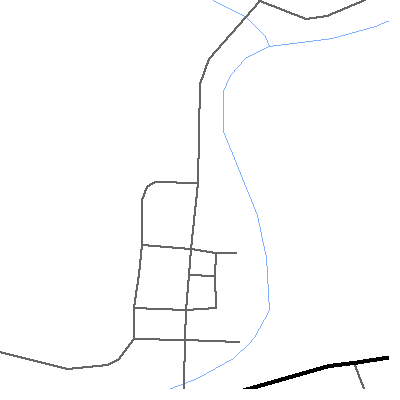 Zip code 43914 close-up map