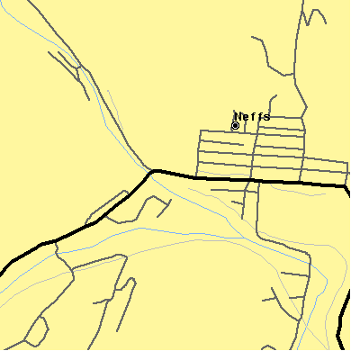 Zip code 43940 close-up map