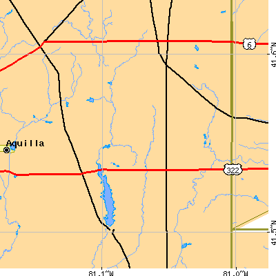 Zip code 44046 close-up map