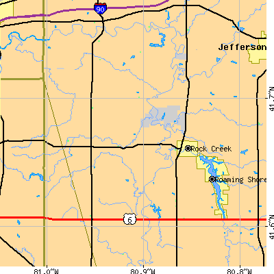 Zip code 44084 close-up map