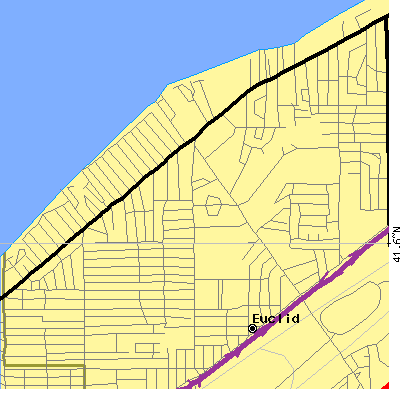 Zip code 44123 close-up map