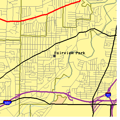 Zip code 44126 close-up map