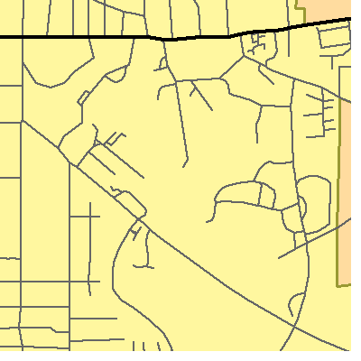 Zip code 44243 close-up map