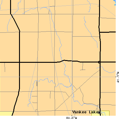 Zip code 44418 close-up map