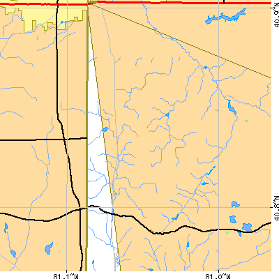 Zip code 44634 close-up map