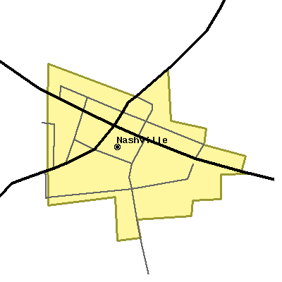 Zip code 44661 close-up map