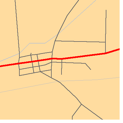 Zip code 44670 close-up map