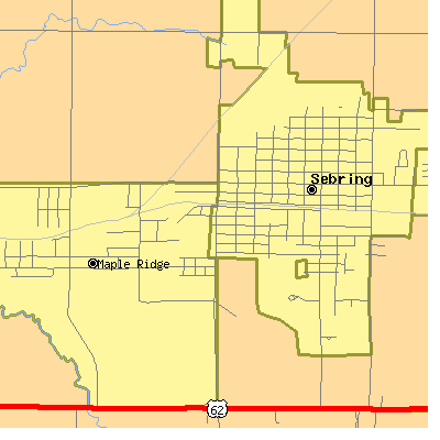 Zip code 44672 close-up map