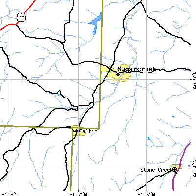 Zip code 44681 close-up map