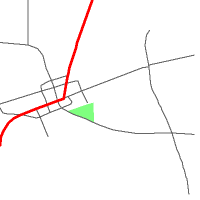 Zip code 44690 close-up map