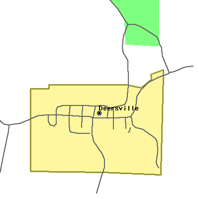 Zip code 44693 close-up map