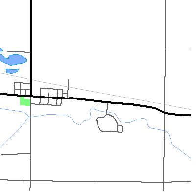 Zip code 44809 close-up map