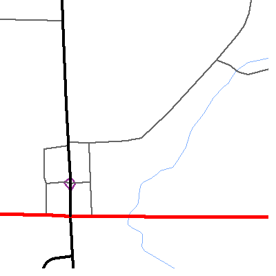 Zip code 44850 close-up map