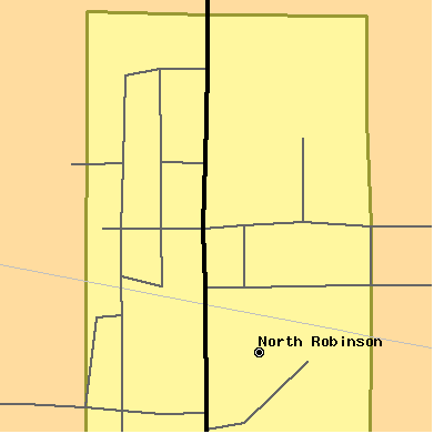 Zip code 44856 close-up map