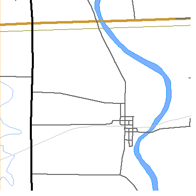 Zip code 44861 close-up map