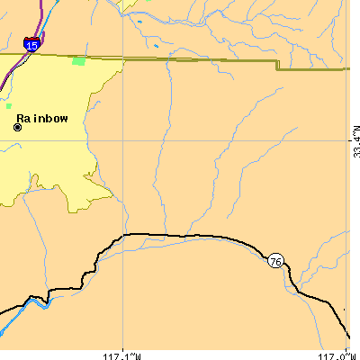 Zip code 92059 close-up map