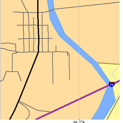 Zip code 45041 close-up map