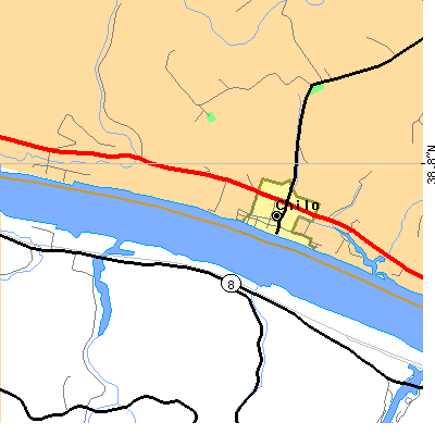 Zip code 45112 close-up map