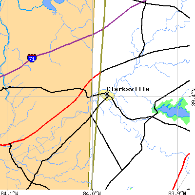 Zip code 45113 close-up map