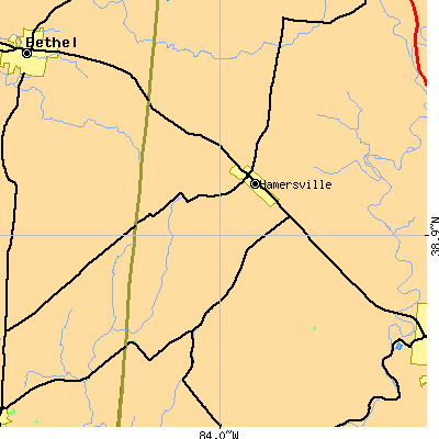 Zip code 45130 close-up map
