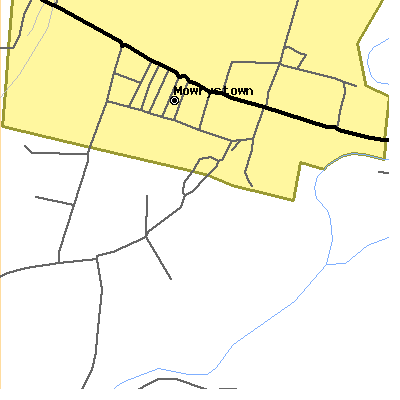 Zip code 45155 close-up map