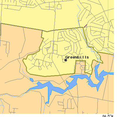 Zip code 45218 close-up map