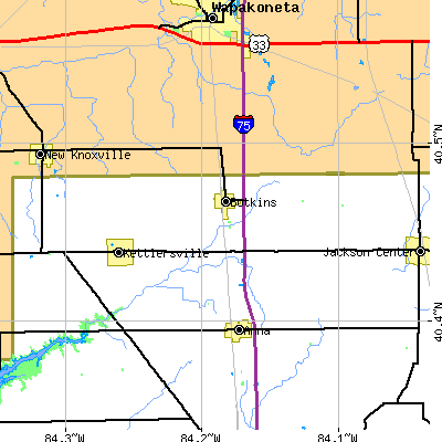 Zip code 45306 close-up map