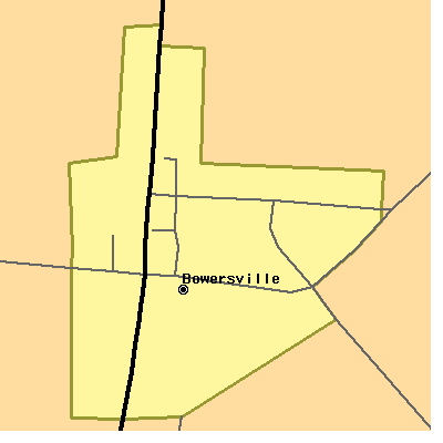 Zip code 45307 close-up map