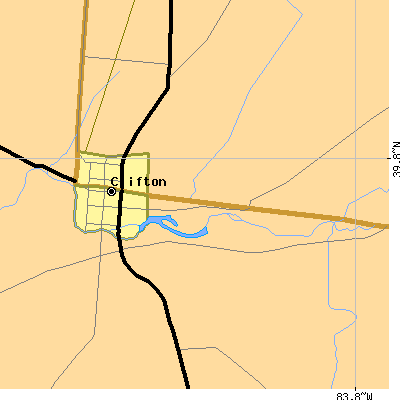Zip code 45316 close-up map