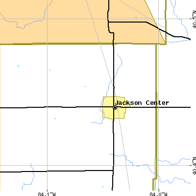 Zip code 45334 close-up map
