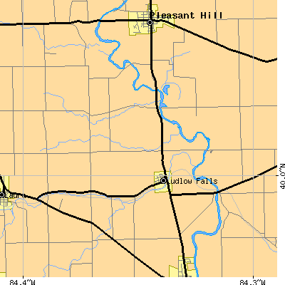 Zip code 45339 close-up map